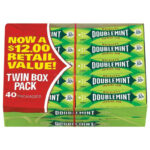 DOUBLEMINT  40/5 STICKS TWIN PACK BX