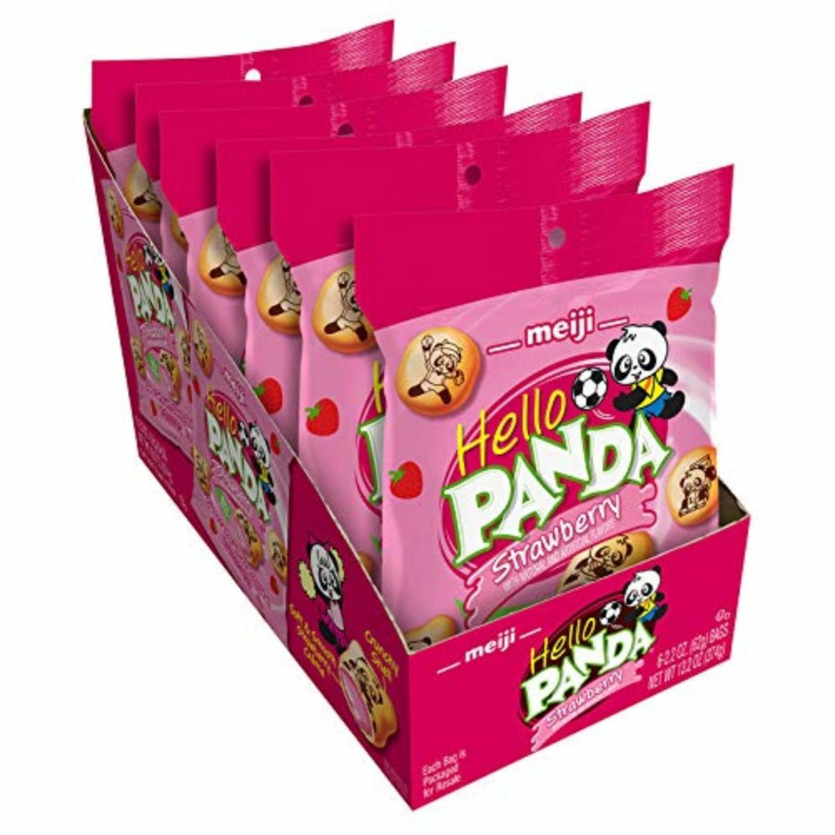 Panda, Strawberry, 6 count, 2.2 oz - Image 1