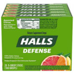 HALLS 20/9 DROPS DEFENSE ASSORTED CITRUS BX