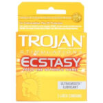 TROJAN RIBBED ECSTACY 6CT