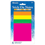STICK ON NOTES 4 COLORS 160 CT