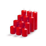 BRILUX CANDLES SOLID RED 12CT
