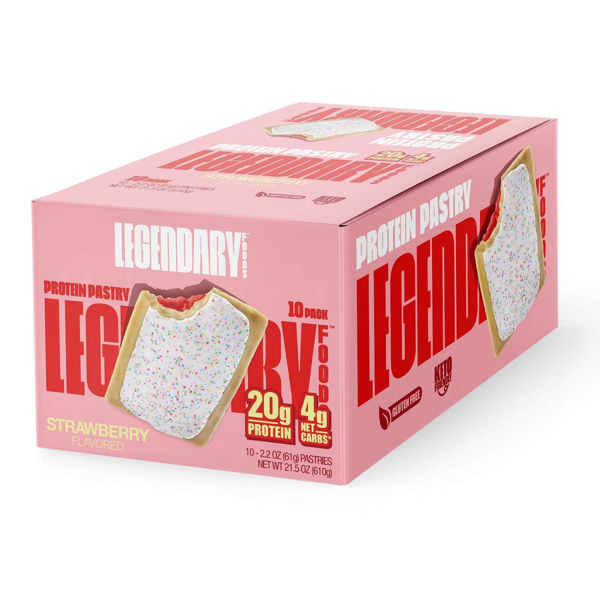 Legendary Foods Protein Pastry, Strawberry, 10 count - Image 1