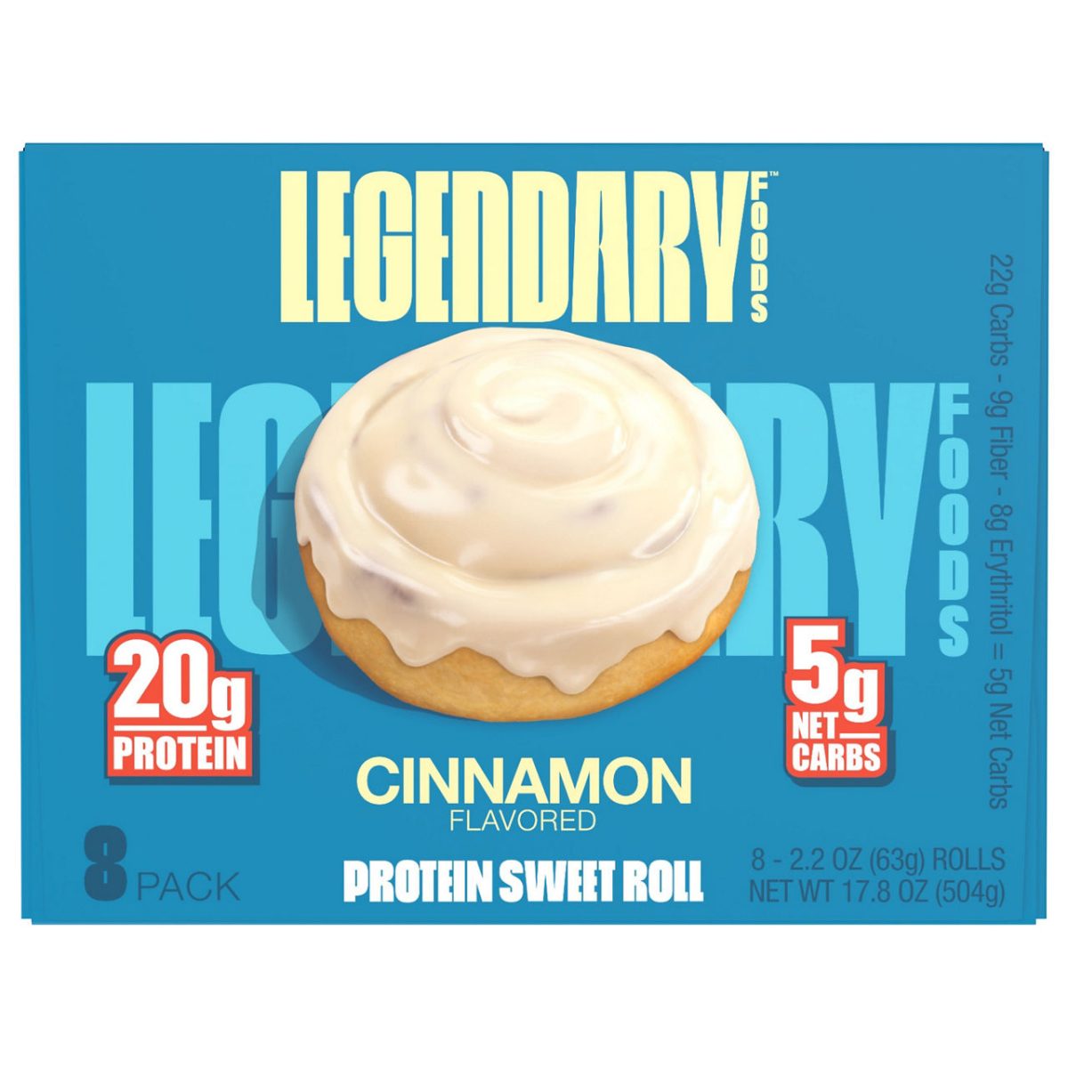 Legendary Foods Protein Sweet Roll, Cinnamon, 8 count - Image 1